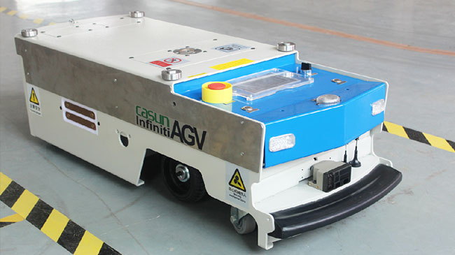 Lurking Type AGV Unit Load Carriers , Material Trolley Industrial AGV For Packing Industry