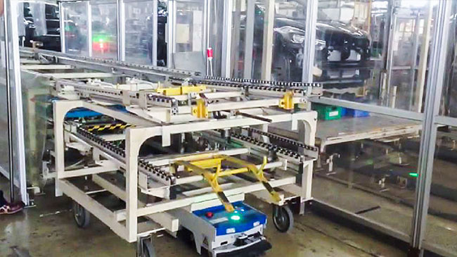 Driverless Automated Guided Vehicle Robot , AGV Guided Vehicle 10 Years Long Lifespan