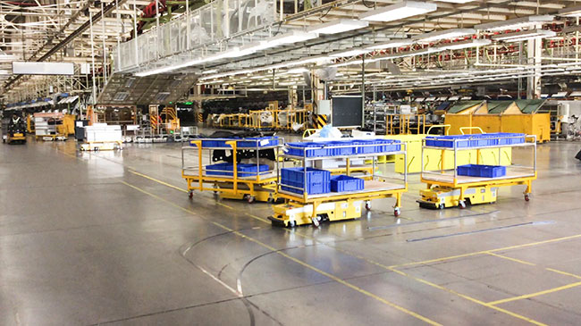 Compact Structure Unidirectional Tunnel AGV Automated Guided Vehicle 1T Capacity